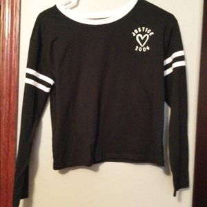 Justice long sleeve crop top